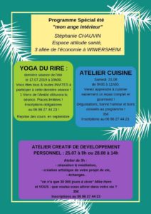 Programme estivale 2019 Stéphanie Chauvin
